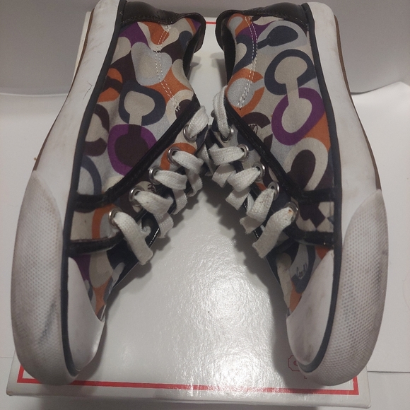 Coach Barrett Poppy sneakers brown patent trim - Picture 9 of 15